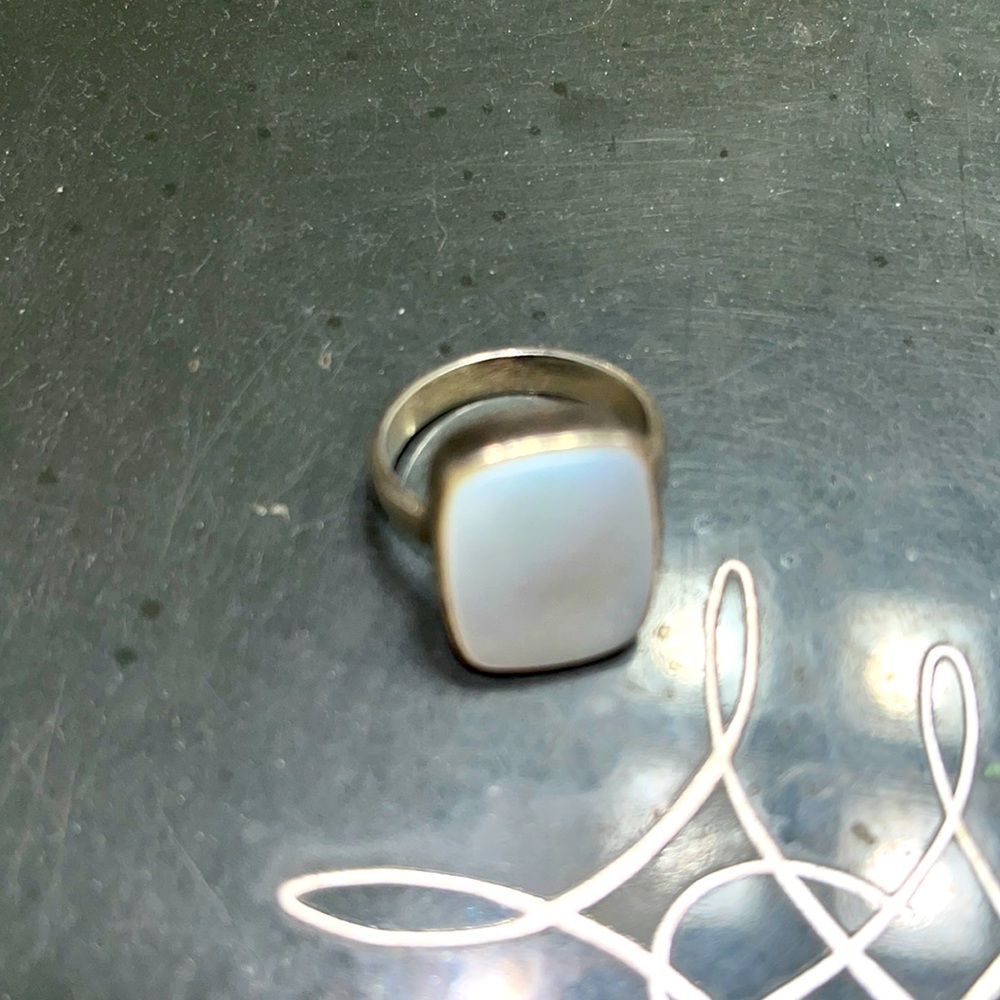 Sterling Silver ring with topaz.